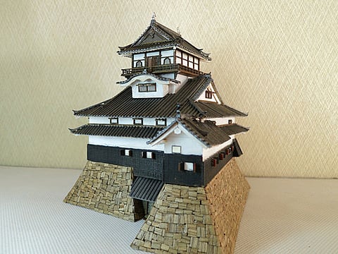 木製模型　犬山城その１